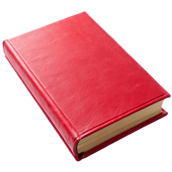 A Luxurious Red LeatherBound Book with Gilded Edges png