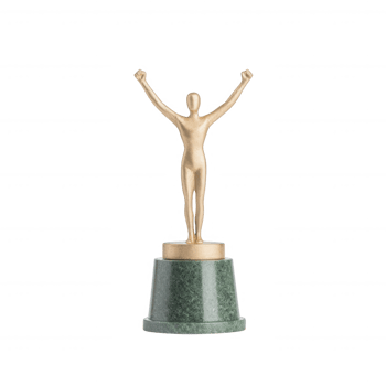 A golden trophy symbolizing achievement and success in various fields. png