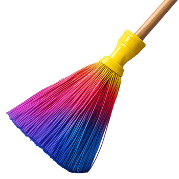 Rainbow Cleaning Broom png