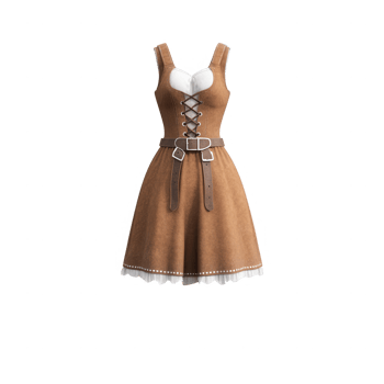 A stylish brown dress designed for casual outings and fashion enthusiasts. png