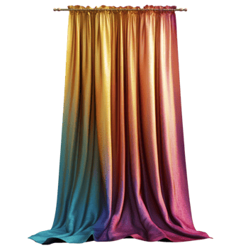 Colorful Ombre Curtains with Modern Style png