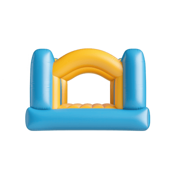 A vibrant inflatable bounce house perfect for children's parties and outdoor fun. png