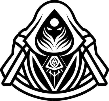 A solid style icon of mystic cloak symbol vector