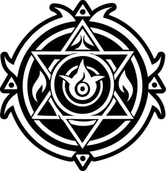 Fusion sigil symbol icon in solid style vector