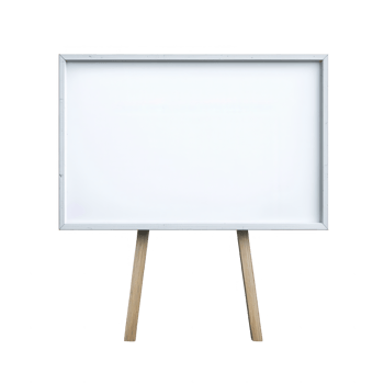 Empty framed board stands ready for creative use in presentations or artwork displays. png