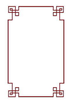 Minimalist Chinese New Year Red Frame Design png