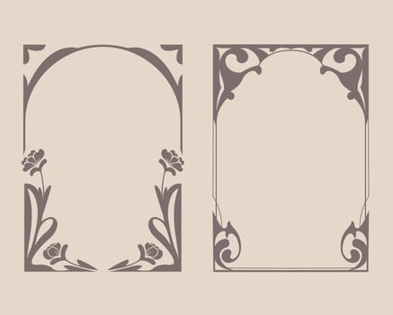 Set of Floral Decorative Frames vector