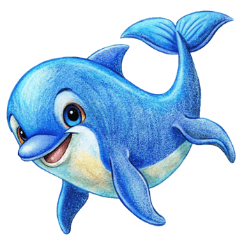 Blue dolphin performing playful flips in the water png