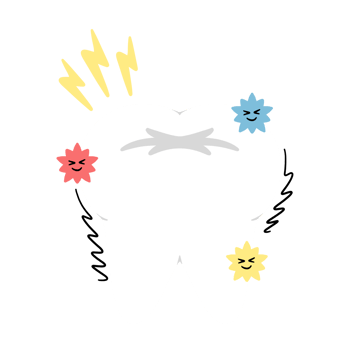 cute teeth illustration, germ on teeth png