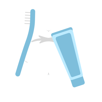 cute teeth illustration, teeth with toothbrush and toothpaste png