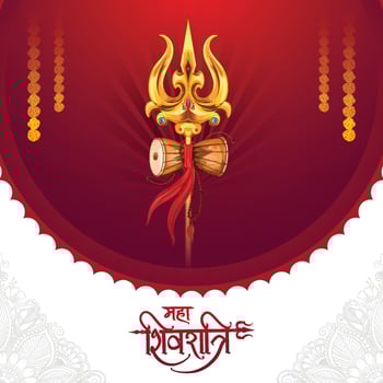 Hindu festival maha shivratri with lord shiva vector