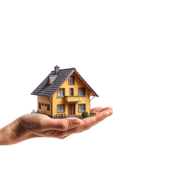 house in hand on transparent background png