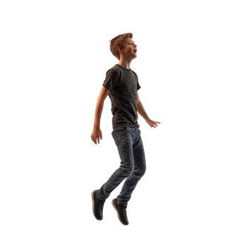 A young man is jumping in the air png