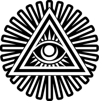 Providence eye symbol icon in solid style vector