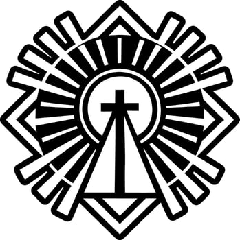 Heavenly light icon in solid style vector