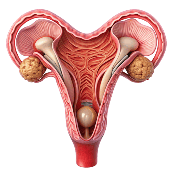 3D Medical Illustration of Female Reproductive png