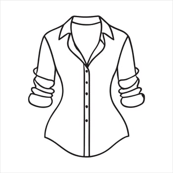Shirt silhouette white background vector