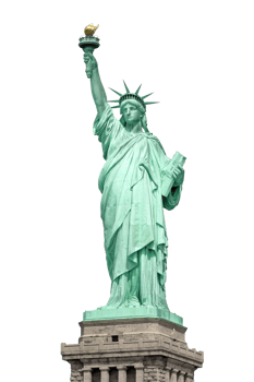 Statue of Liberty in New York isolated on transparent background png