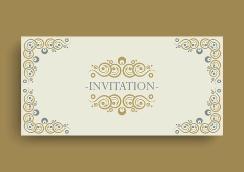 Invitation card design vintage style design vector