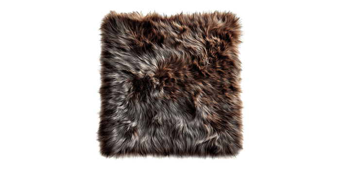 Fluffy brown fur texture isolated on transparent background png