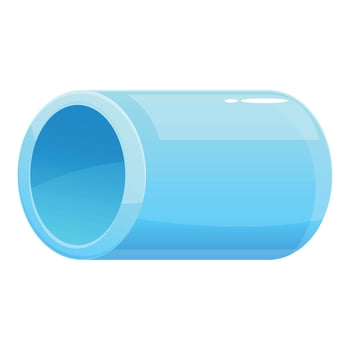 Light blue empty pipe creating a tunnel effect vector