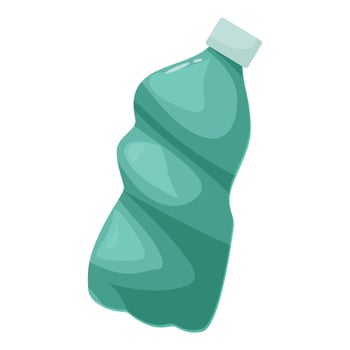Crumpled plastic bottle emphasizing recycling and environmental awareness vector