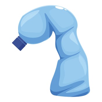 Used crushed plastic bottle promoting recycling and environmental awareness vector