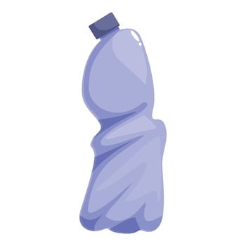 Crumpled plastic bottle illustrating environmental pollution issues vector
