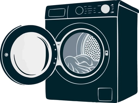 washing machine silhouette art vector