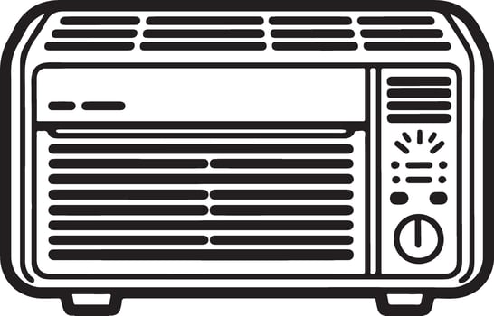 air conditioner icon line art vector