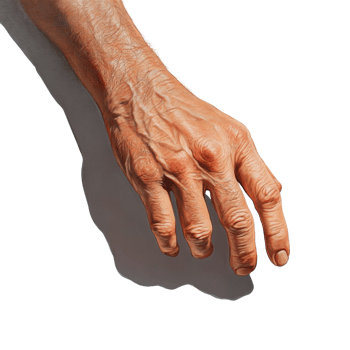 A Detailed Painting of an Aged Mans Hand png