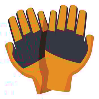 Protective work gloves ensuring safety and efficiency in demanding environments vector