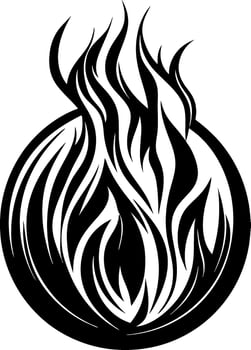 Abstract Black Flame Design for Tattoo and Graphic Art vector