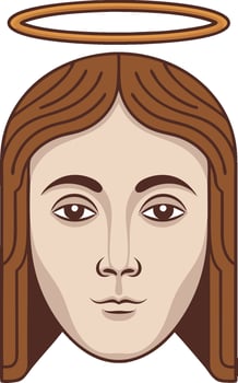 Angelic Halo Portrait Art for Spiritual Design and Illustration vector