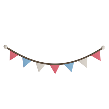 3d Illustration of Party Steamers png