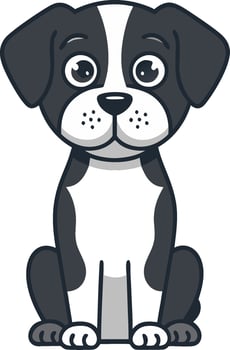 Cute Cartoon Puppy Illustration for Kids and Pet-Themed Designs vector