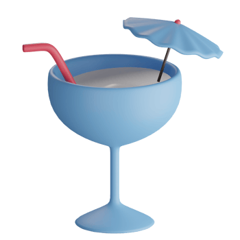 3d Illustration of Champagne Glass png