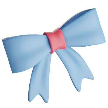 3d Illustration of Ribbon Bow png