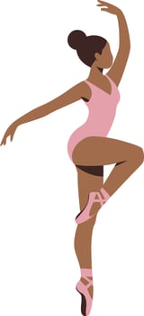 Elegant Ballerina Dancing Pose Art for Dance Illustrations vector