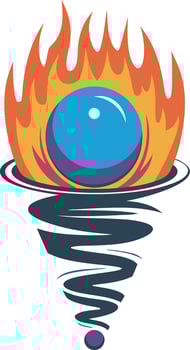 Flaming Eye with Spiral for Design and Tattoo Inspiration vector