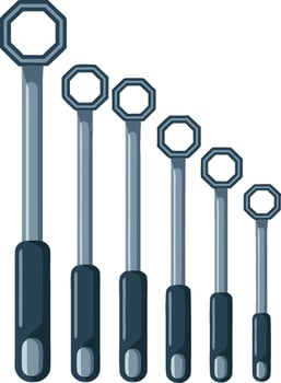 Hex Wrench Set Illustration for Tool and Hardware Design vector