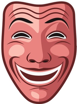 Laughter Comedy Theater Mask for Creative Design and Performances vector
