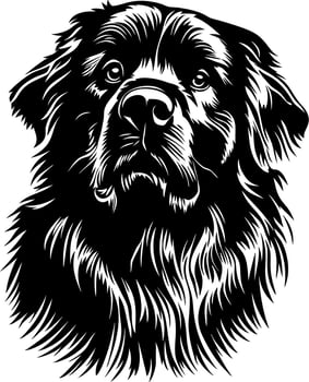 Majestic Dog Portrait Illustration for Artistic Design Use vector