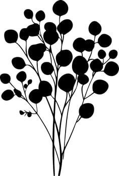 Minimalist Botanical Silhouette Illustration for Creative Designs vector