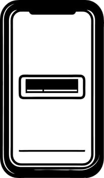 Minimalist Smartphone with Notification Bar for Design Projects vector