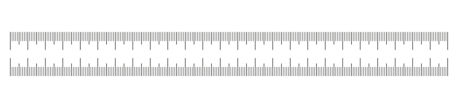 Charts with 25 centimetres. Metric rulers. Centimetre scale. Measuring tool layout. Scale for ruler in centimetres. Metrics indicator. Measuring scale mockup cm. Length, height, distance, sewing tool. vector