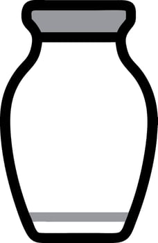 Simple Black Outline Vase Art for Design and Decoration vector