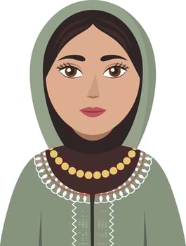 Traditional Cultural Female Portrait Art for Design and Fashion Projects vector