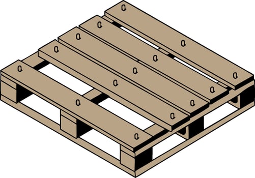 Wooden Pallet Illustration for Warehouse and Shipping Design vector