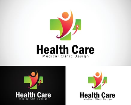 plus logo creative health medical clinic sign symbol hospital doctor consulting vector